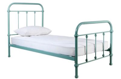 Collection Betsy Vintage Hospital Single Bed Frame-Duck Egg